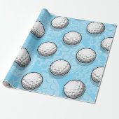Papier Cadeau Ultimate Golf Party Bleu (Déroulé)