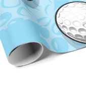 Papier Cadeau Ultimate Golf Party Bleu (Coin rond)