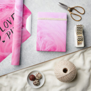 Papier Cadeau Ultime fourrure Faux Rose Chaud