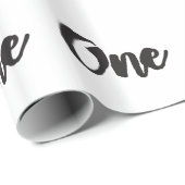 Papier Cadeau Un 1er anniversaire Art Premier anniversaire Mon 1 (Coin rond)