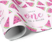 Papier Cadeau Un anniversaire sur un melon (Coin rond)