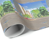 Papier Cadeau Un Après-Midi Fréquenté À Chicago (Coin rond)