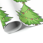 Papier Cadeau un arbre de Noël (Coin rond)