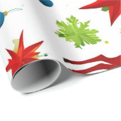 Papier Cadeau Un Art numérique Motif de Noël festif (Coin rond)