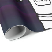 Papier Cadeau Un astronaute sur la lune Un garçon de l'espace ex (Coin rond)