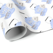 Papier Cadeau Un Bébé Brasse Bébé Garçon Douche Déchets Raffle (Coin rond)