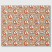 Papier Cadeau Un cachet secret - De mignons renards (Plat)