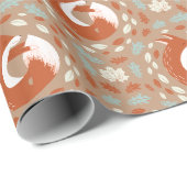 Papier Cadeau Un cachet secret - De mignons renards (Coin rond)