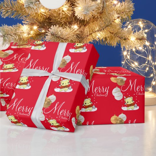Papier Cadeau Un câlin pour Noël (Vacances)