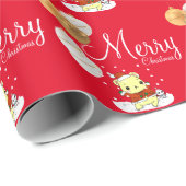 Papier Cadeau Un câlin pour Noël (Coin rond)