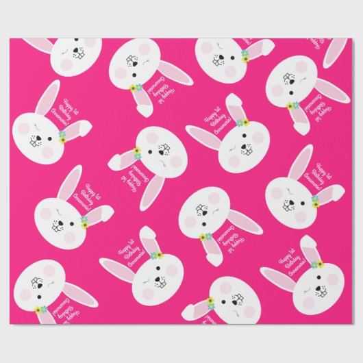 Papier Cadeau Un certain lapin est l'une ?ère fête (Plat)