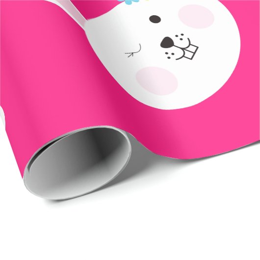 Papier Cadeau Un certain lapin est l'une ?ère fête (Coin rond)