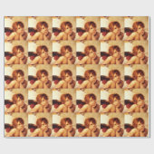 Papier Cadeau Un cerub, détail de la Vierge Sixtine - Raphael (Plat)