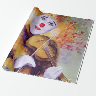 Papier Cadeau Un clown doux jouant du violon