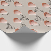 Papier Cadeau Un coeur délicat et minimaliste. (Coin)