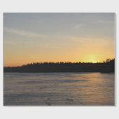 Papier Cadeau Un coucher du soleil gelé (Plat)