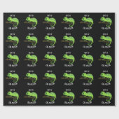 Papier Cadeau Un Dans Cha Million Funny Chameleon Pun Dark BG (Plat)