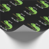 Papier Cadeau Un Dans Cha Million Funny Chameleon Pun Dark BG (Coin)