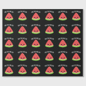 Papier Cadeau Un Dans Un Melon Funny Watermelon Pun Dark BG (Plat)