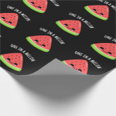 Papier Cadeau Un Dans Un Melon Funny Watermelon Pun Dark BG (Coin)
