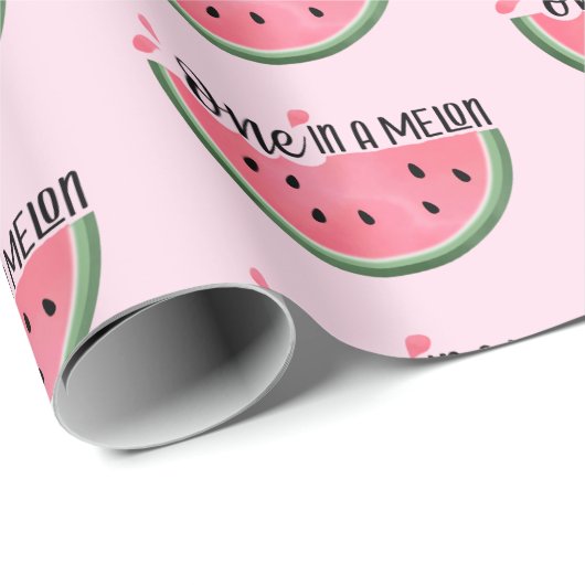 Papier Cadeau Un Dans Un Melon Watermelon Papier Enveloppant Ann (Coin rond)