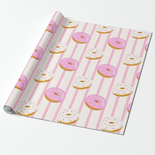Papier Cadeau Un design de série de donuts 3 (Déroulé)