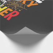 Papier Cadeau Un design Halloween d'enseignant effrayant_1 (Coin)