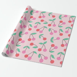 Papier Cadeau Un design motif sans couture en cerisier mignon. V