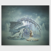 Papier Cadeau Un dragon de glace génial (Plat)