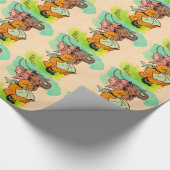 Papier Cadeau Un éléphant habillé dans les années 1930 jouant à  (Coin)