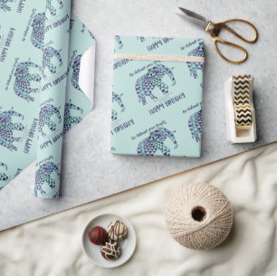 Papier Cadeau Un éléphant n'oublie jamais - Carte d'anniversaire