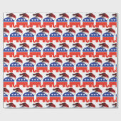 Papier Cadeau Un éléphant républicain portant un casque du Père (Plat)