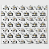 Papier Cadeau Un Hip hop rétro célèbre 1er anniversaire (Plat)