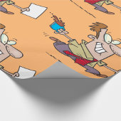 Papier Cadeau Un Homme Coule Avec Du Café