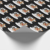 Papier Cadeau Un homme en pain d'épices de Noël dans le lait (Coin)