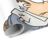 Papier Cadeau Un Homme Sous Un Nuage (Coin rond)