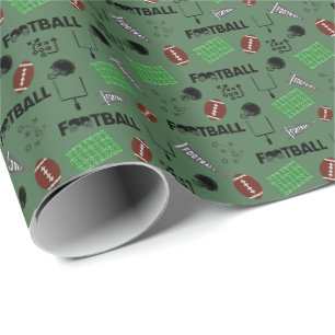 Papier Cadeau Un jeu de football sur Green