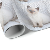Papier Cadeau Un jeune chat de ragdoll se reposant sur la (Coin rond)