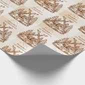 Papier Cadeau Un joyeux Camper Mountain Forest 1er anniversaire (Coin)