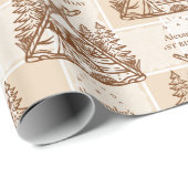 Papier Cadeau Un joyeux Camper Mountain Forest 1er anniversaire (Coin rond)