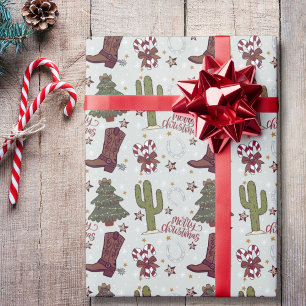 Papier Cadeau Un joyeux Noël de cowboy