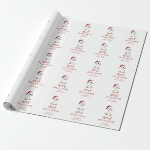 Papier Cadeau Un joyeux oie personnalisé pour un premier anniver