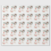 Papier Cadeau Un joyeux petit Baby shower de Noël moderne (Plat)