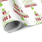 Papier Cadeau Un joyeux sapin de Noël (Coin rond)