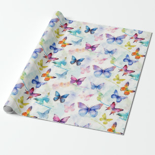 Papier Cadeau Un kaléidoscope de papillons, motif répétitif