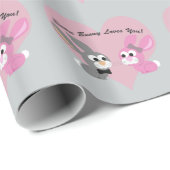 Papier Cadeau Un lapin T'Aime ! (Coin rond)