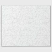 Papier Cadeau Un manchon blanc avec une texture subtile, probabl (Plat)