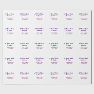 Papier Cadeau Un mariage fait au ciel violet mauve depuis l'anné