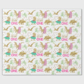 Papier Cadeau Un mignon dinosaure sauvage (Plat)