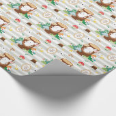 Papier Cadeau Un mignon lapin dans la forêt boisée (Coin)